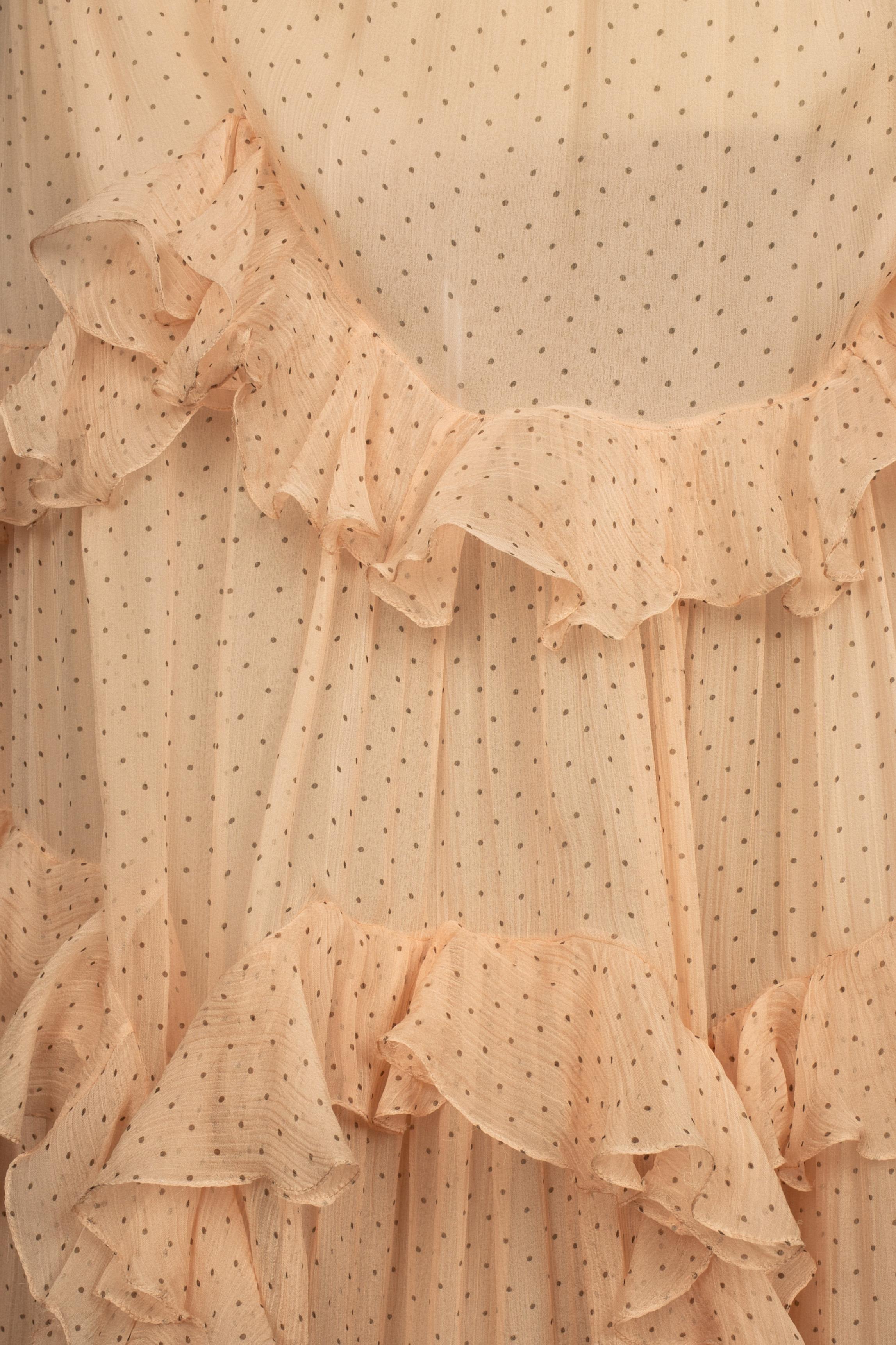 Falda de muselina rosa Galliano en venta 2
