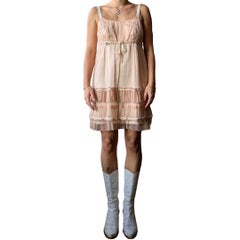 Galliano Vintage Pink Silk Chiffon "Boudoir" Slip Dress - Spring/Summer 2009