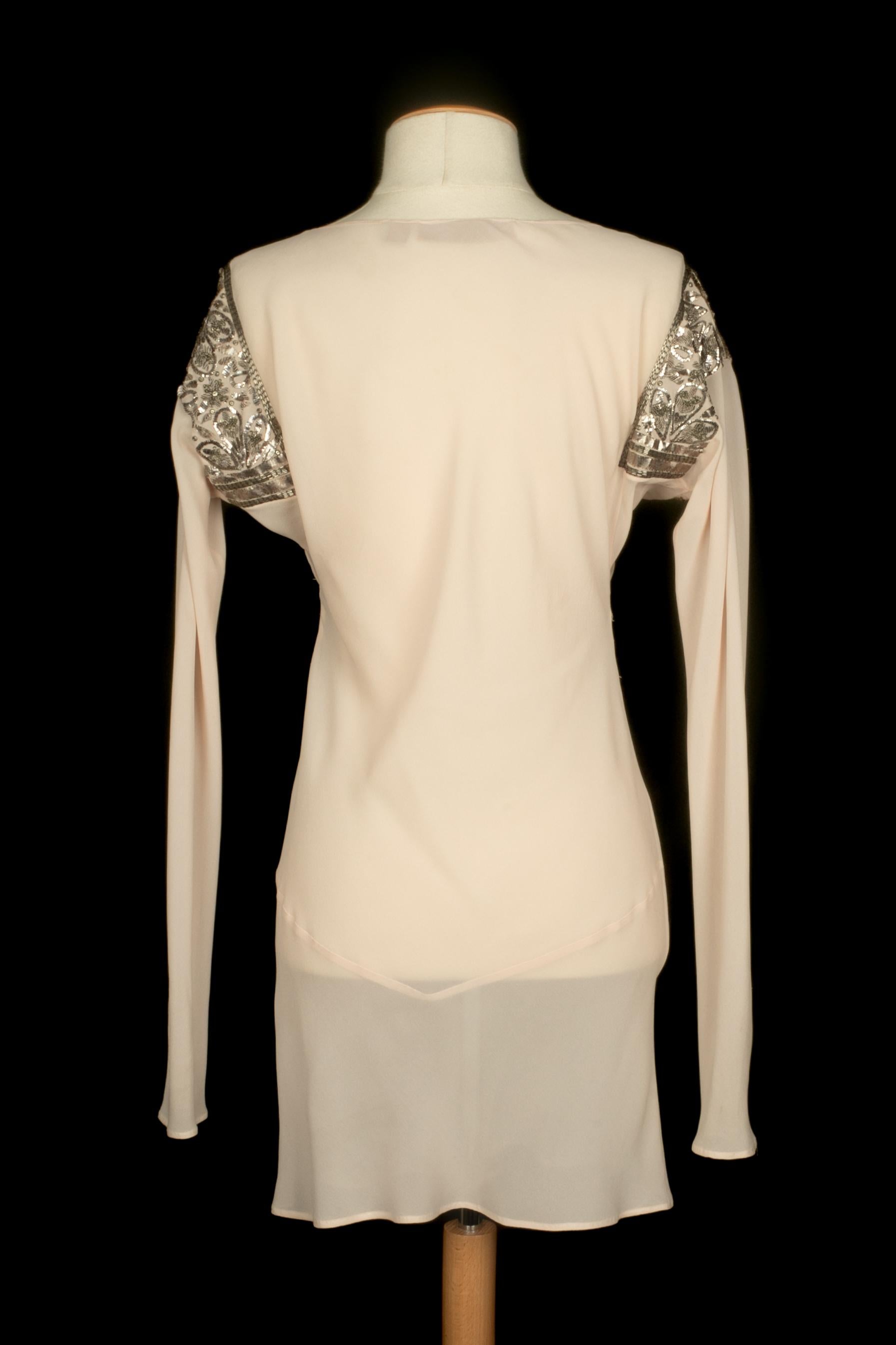 De las mujeres Top de seda rosa Galliano en venta
