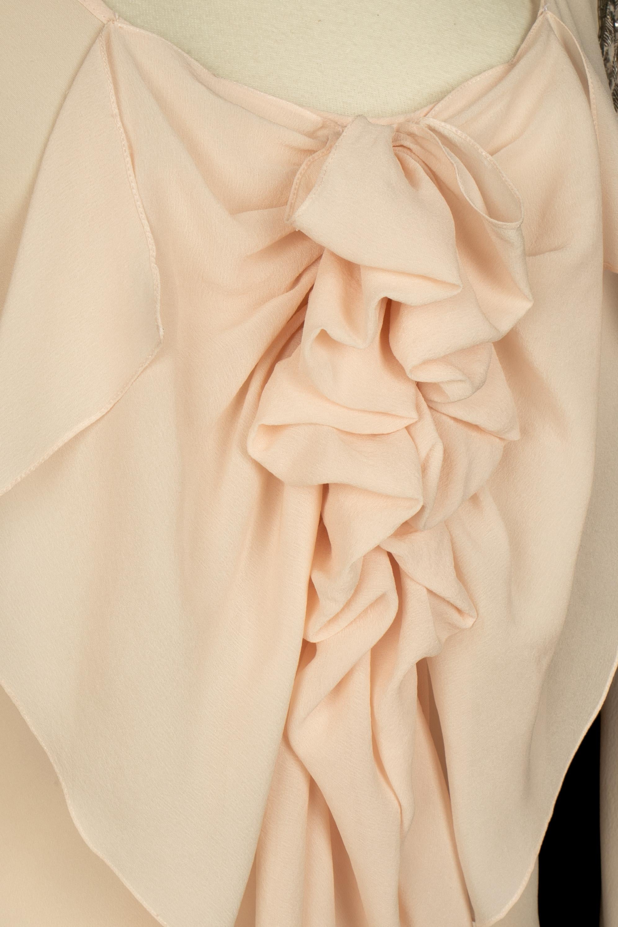 Top de seda rosa Galliano en venta 2