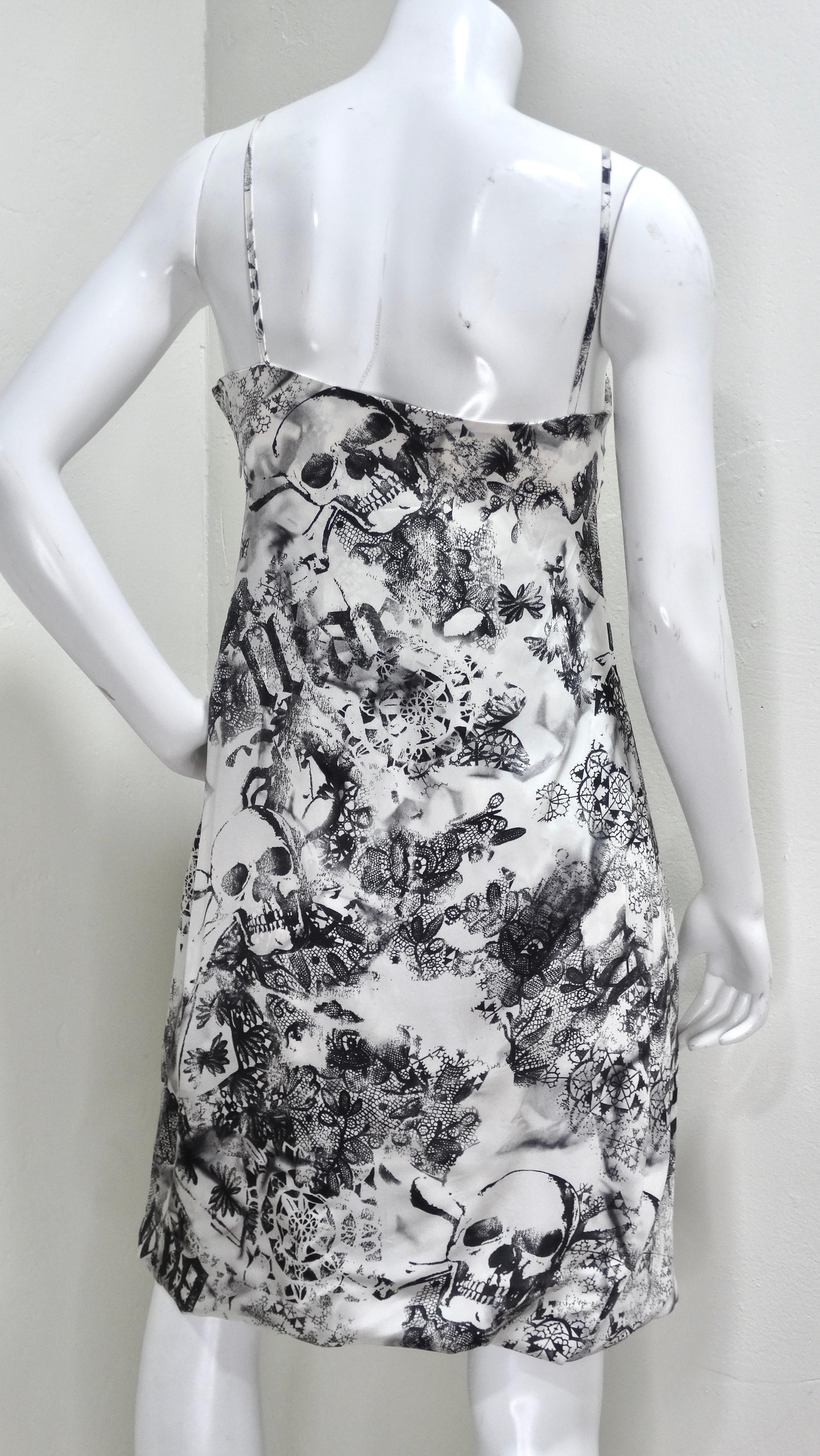 Gray Galliano Printed Slip Dress For Sale