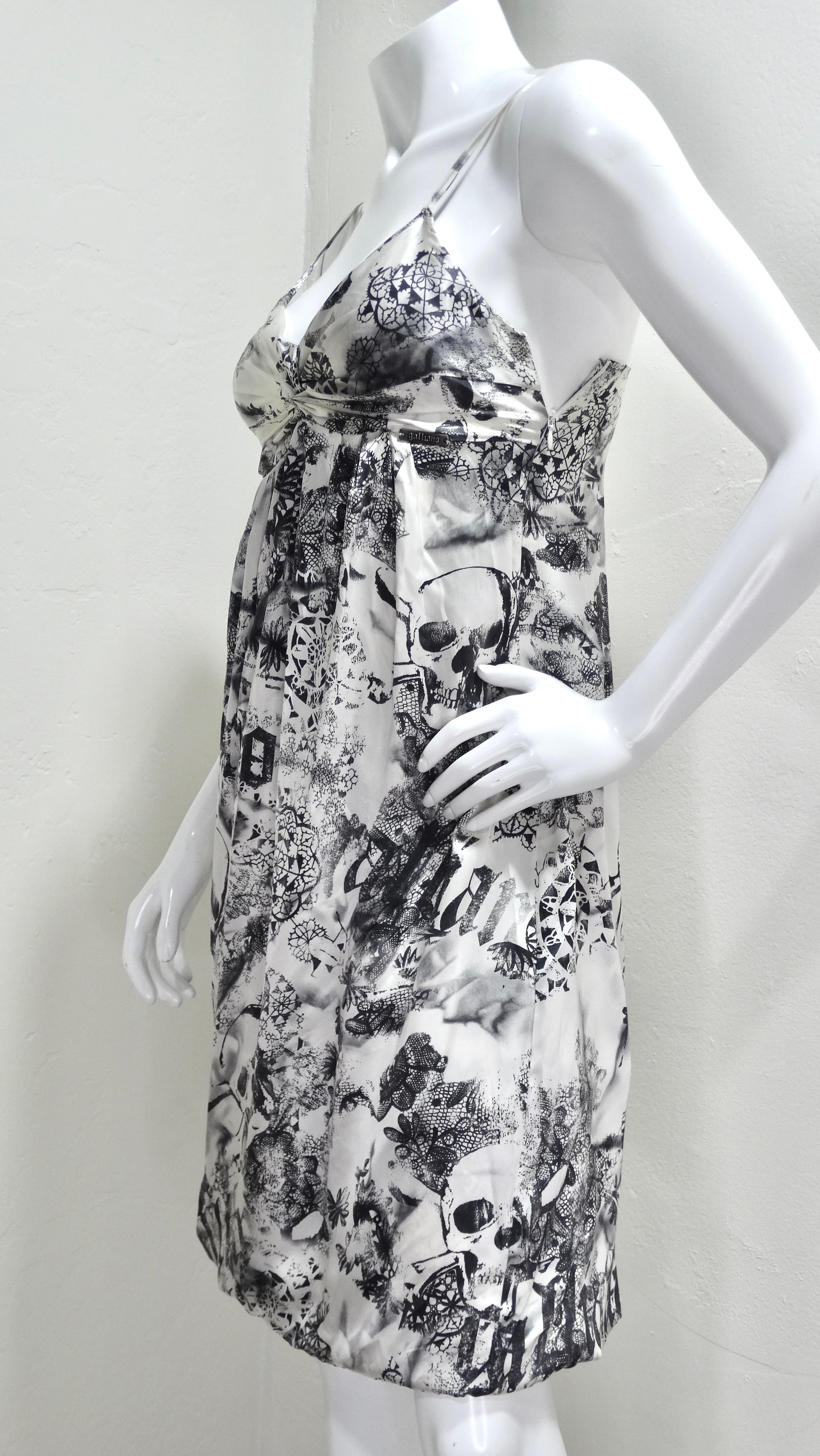 Galliano Printed Slip Dress In Excellent Condition For Sale In Scottsdale, AZ