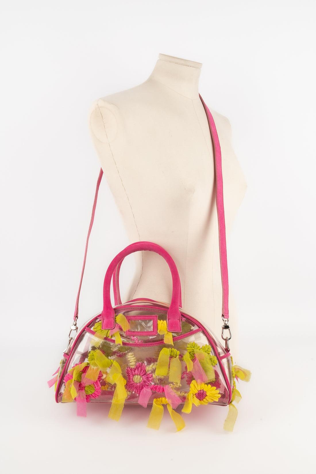 Orange Galliano PVC Bag with Pink Leather For Sale