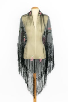 Galliano shawl with embroidery