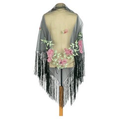 Galliano shawl with embroidery