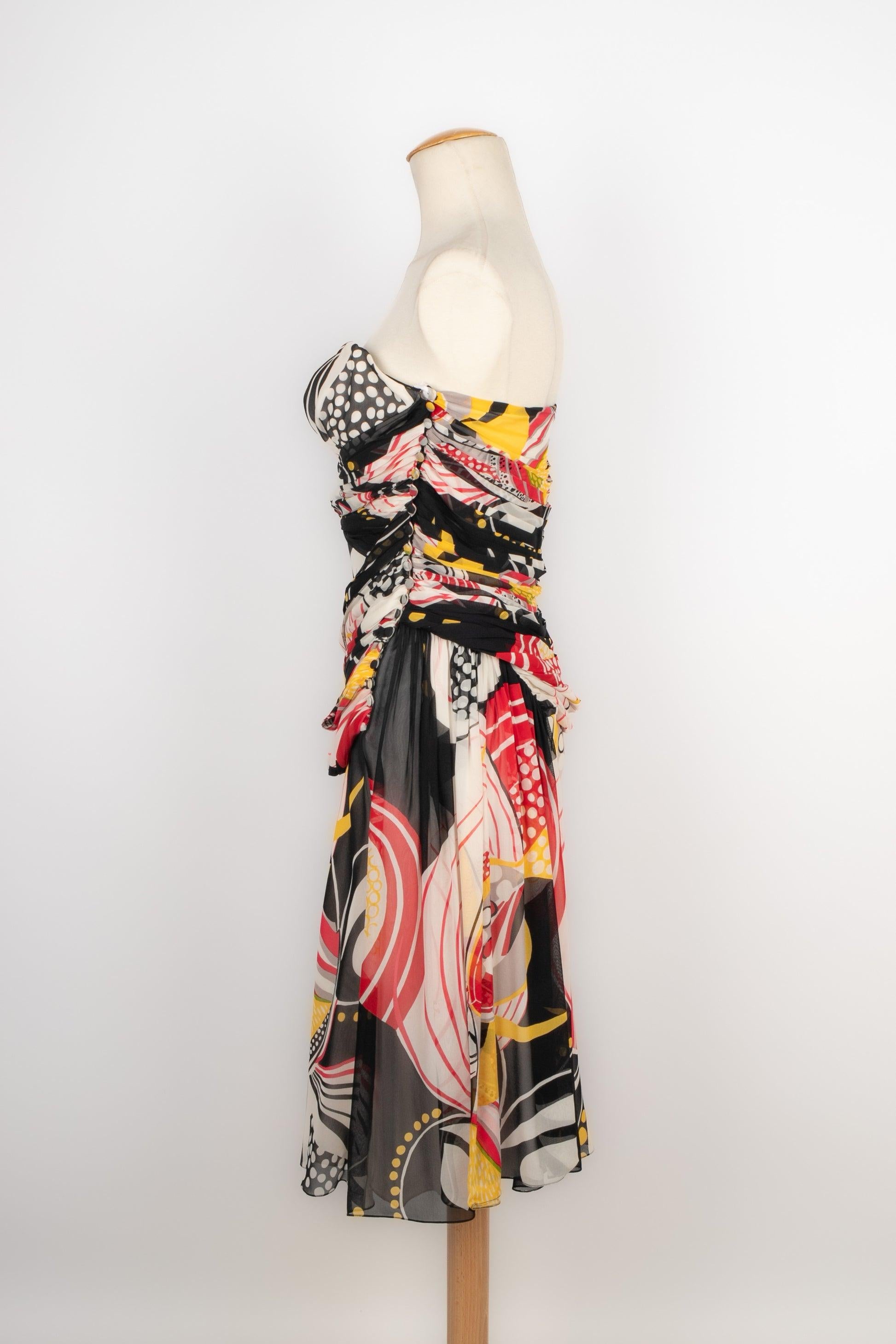 Galliano Silk Bustier Dress Resort, 2009 In Excellent Condition For Sale In SAINT-OUEN-SUR-SEINE, FR