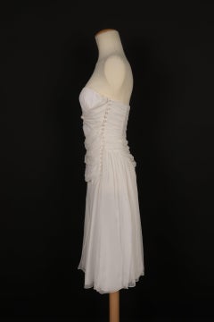 Galliano Silk Muslin Bustier Dress