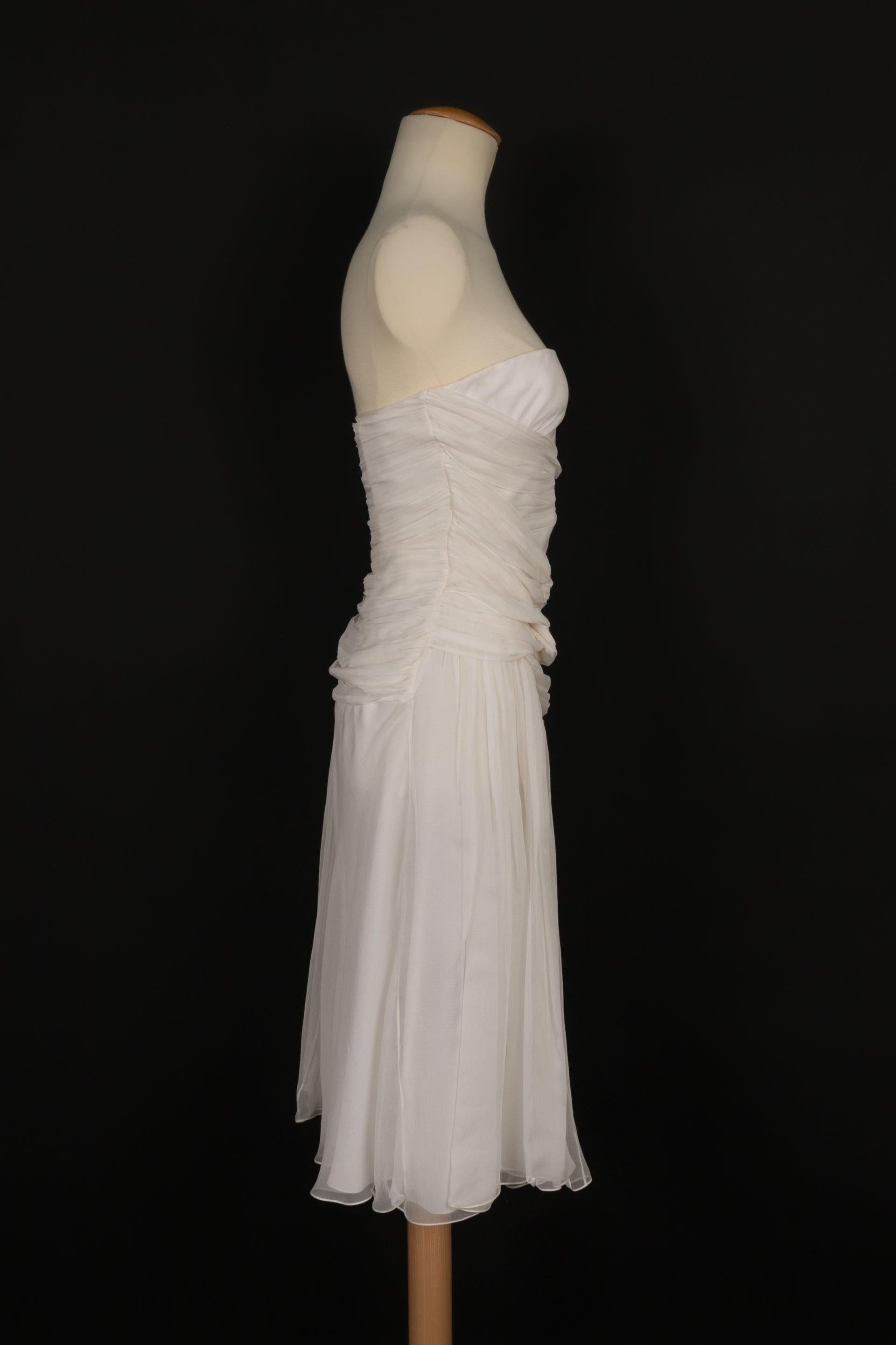 Women's Galliano Silk Muslin Bustier Dress For Sale