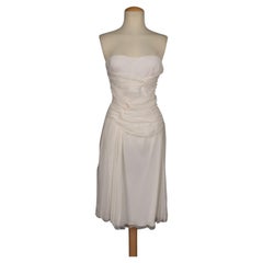 Used Galliano Silk Muslin Bustier Dress