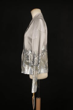 Galliano Silvery Silk and Linen Jacket, 2007