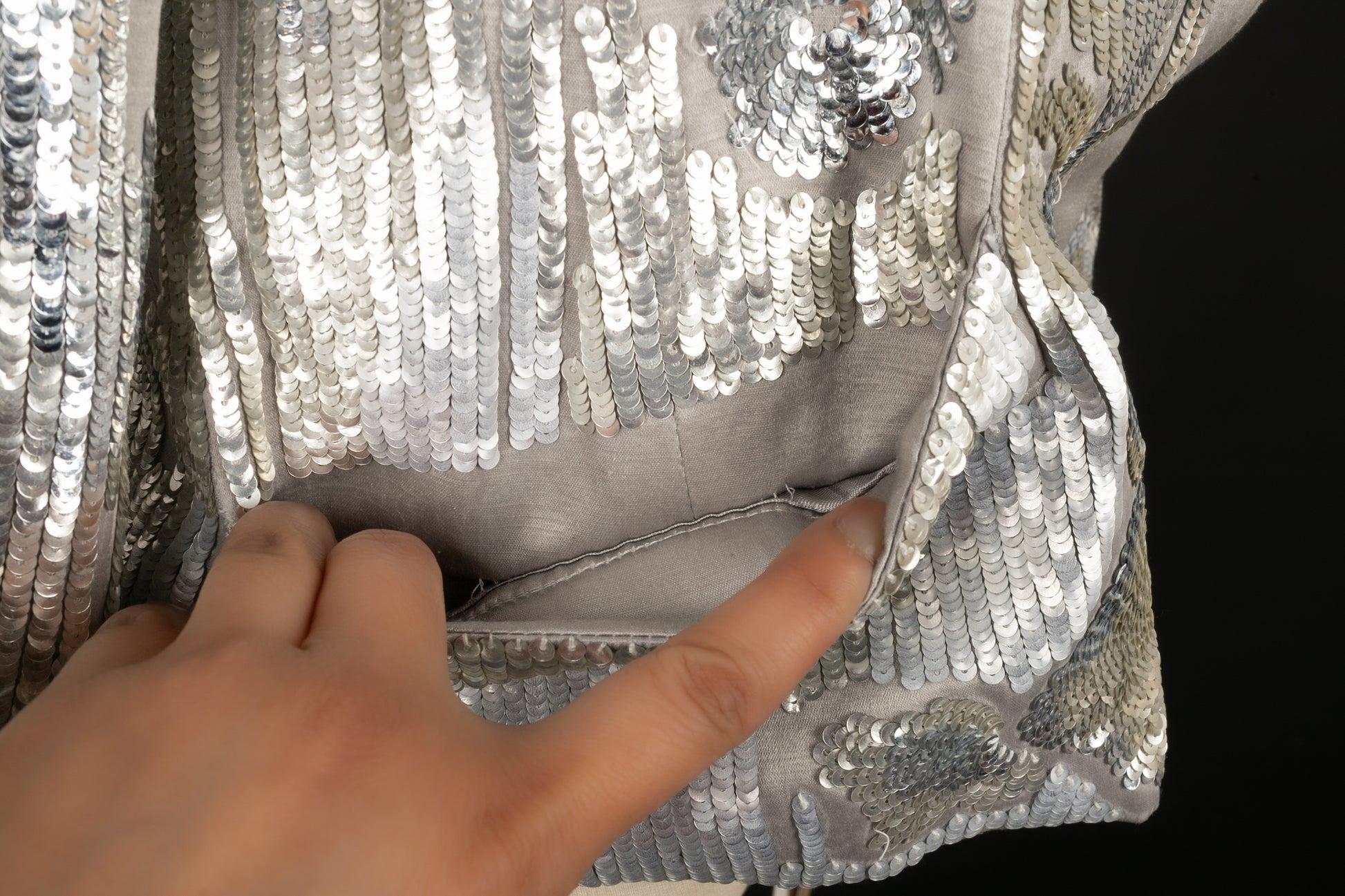 Galliano Silvery Silk and Linen Jacket, 2007 For Sale 3