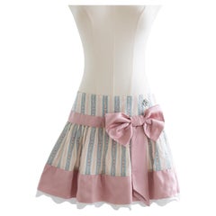 Galliano Spring/Summer 2004 Pink 
Blue Coquette Mini Skirt