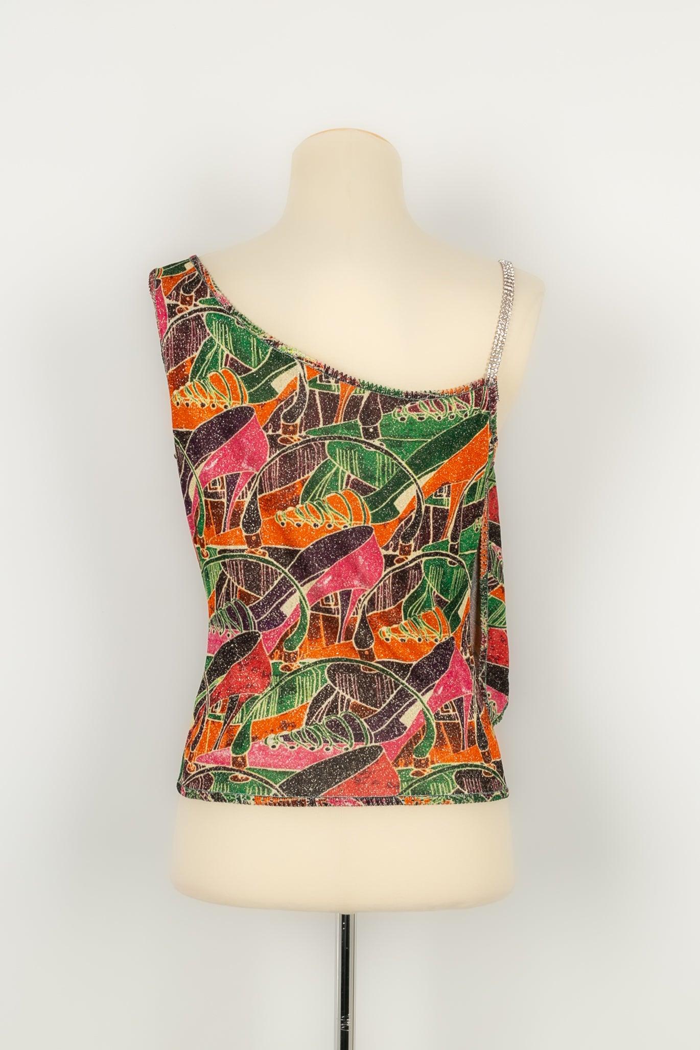 Ensemble jumeau Galliano en maille et lurex multicolore, 2002 en vente 1