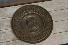 Gallic King Vercingetorix Repoussé in Patinated Copper 19th Century