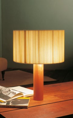 Gallissa 'Moragas' Table Lamp in Oak Wood & Natural Cotton for Santa & Cole