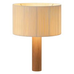 Gallissa 'Moragas' Table Lamp in Oak Wood & Natural Cotton for Santa & Cole