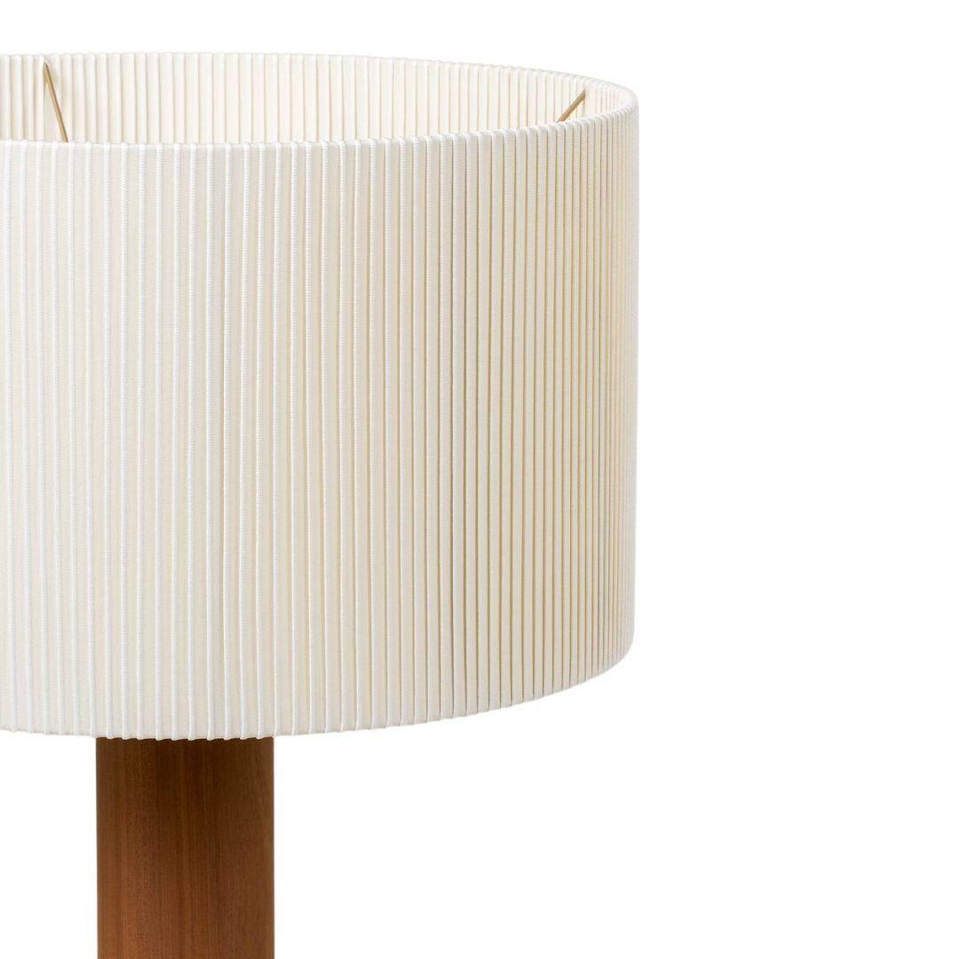 Gallissa 'Moragas' Table Lamp in Sapelli Wood & Natural Cotton for Santa & Cole For Sale 1
