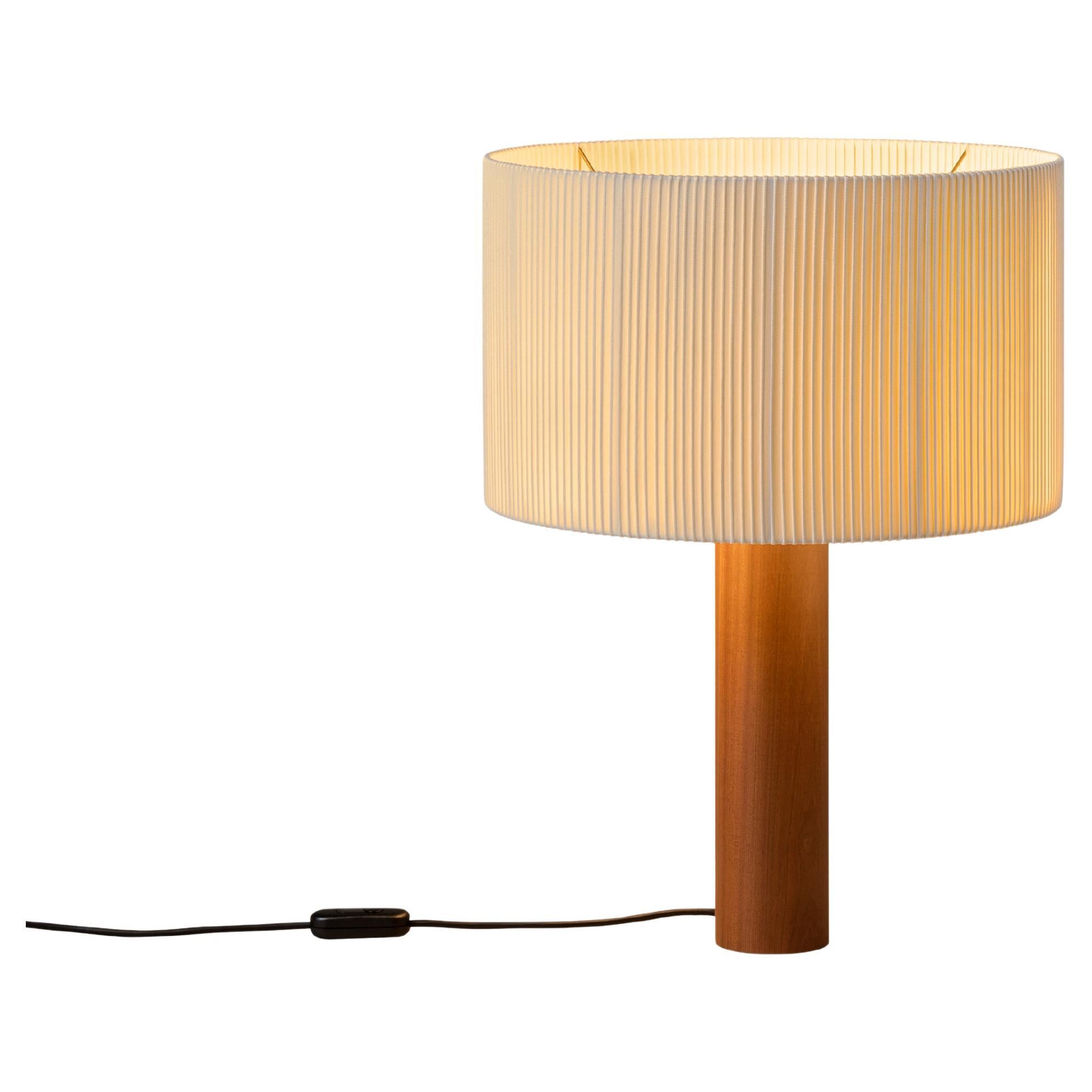 Gallissa 
Moragas
 Table Lamp in Sapele Wood 
Natural Cotton for Santa 
Cole For Sale