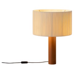 Gallissa 
Moragas
 Table Lamp in Sapele Wood 
Natural Cotton for Santa 
Cole
