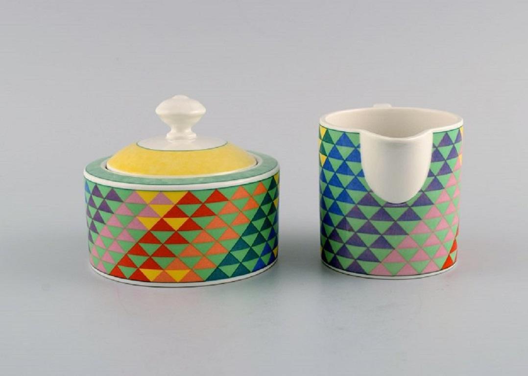 Glazed Gallo Design, Germany, Pamplona Coffee Pot, Sugar Bowl and Creamer For Sale