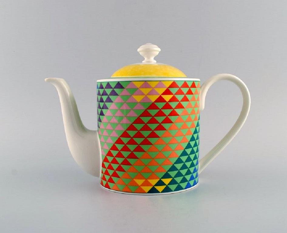Glazed Gallo Design, Germany, Pamplona Coffee Pot, Sugar Bowl and Creamer For Sale