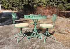 Gallo Iron Works Wrought Iron Patio Set, Made in USA, Salterini Style