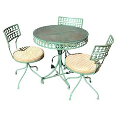Vintage Gallo Iron Works Wrought Iron Patio Set, Made in USA, Salterini Style