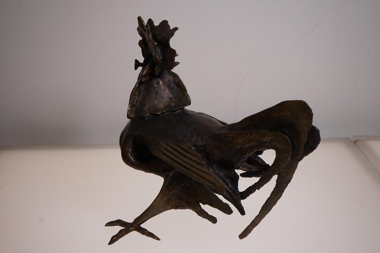 Moderne Modèle de sculpture en bronze Gallo de Luciano Minguzzi en vente