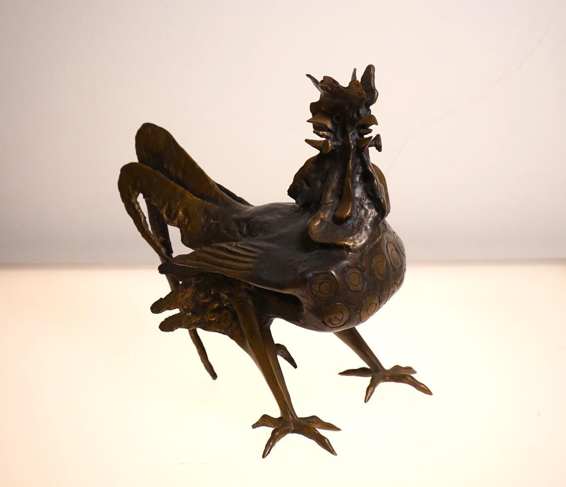 Gallo Model Bronze Sculpture by Luciano Minguzzi For Sale 2