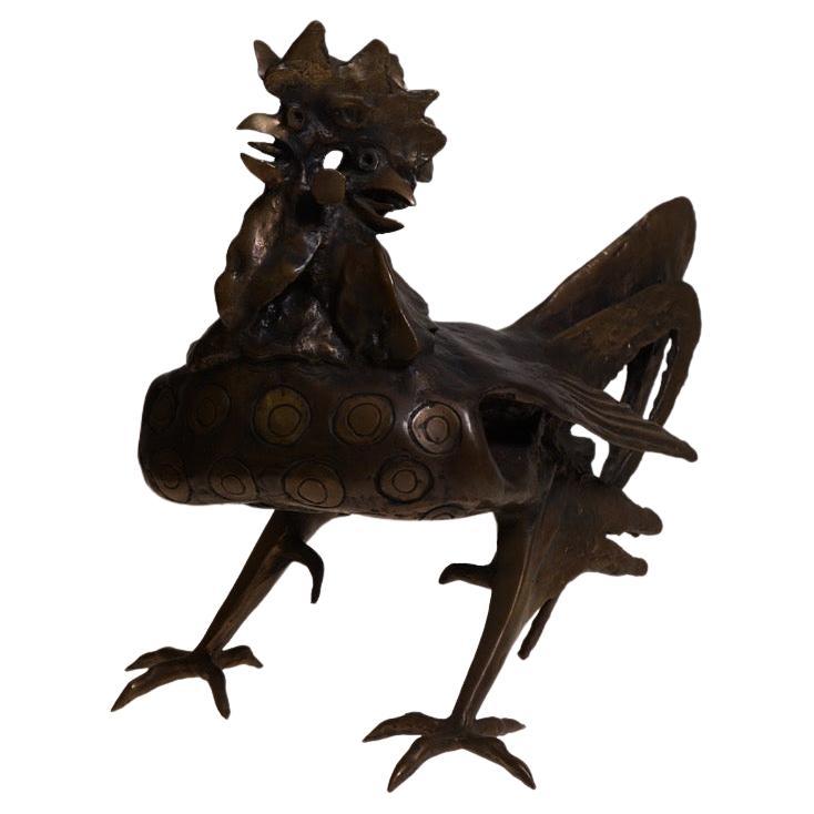 Escultura de bronce Modelo Gallo de Luciano Minguzzi