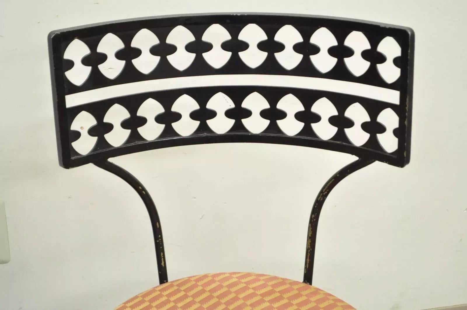 Drehstühle aus Schmiedeeisen im Gallo Salterini-Stil aus der Mitte des Jahrhunderts – ein Paar im Angebot 6