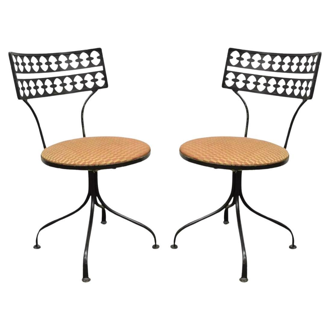 Gallo Salterini - Sedie girevoli in ferro battuto in stile Mid Century Modern - una coppia