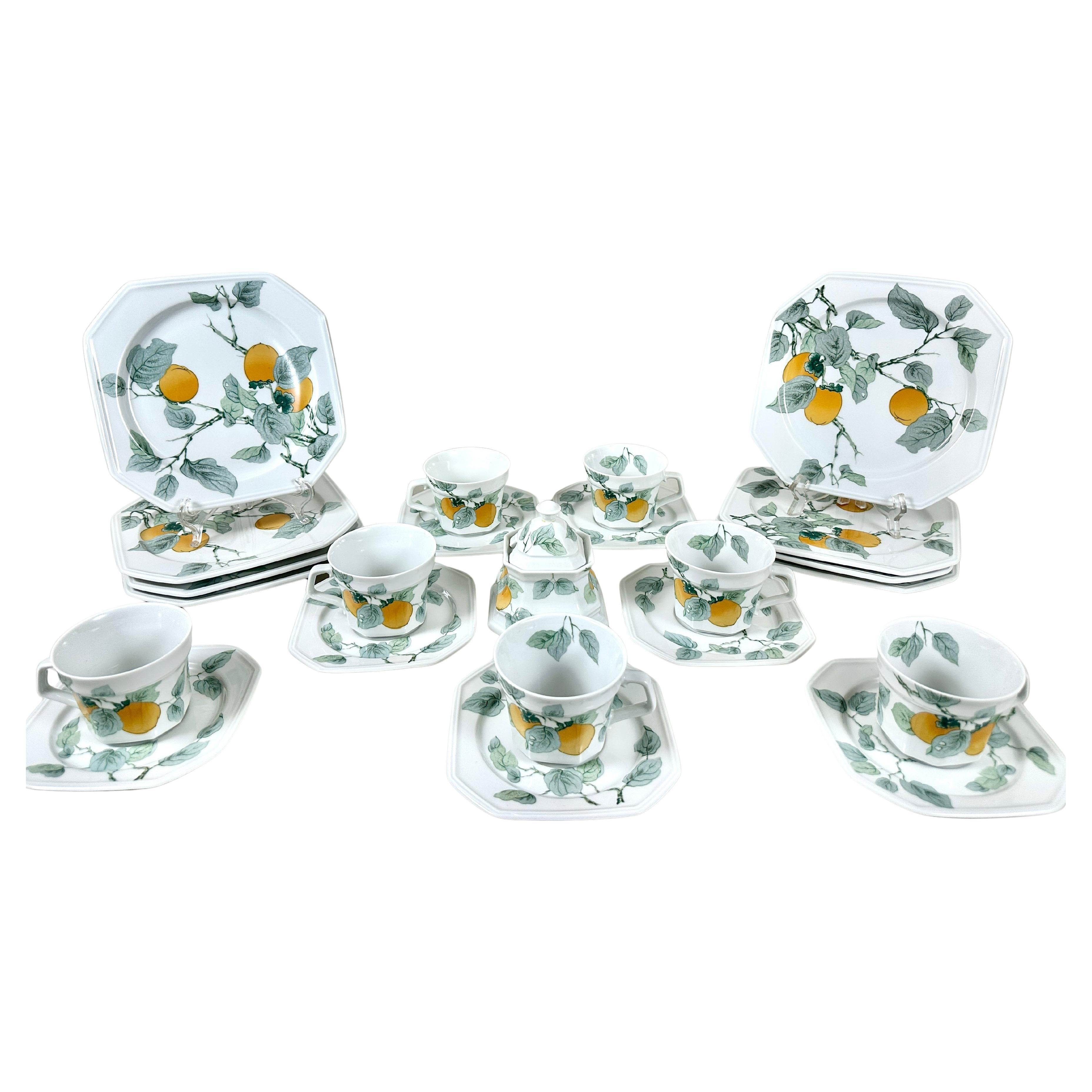 Gallo Tea Set "Lombardia Apricot" - Vintage 23 Pieces