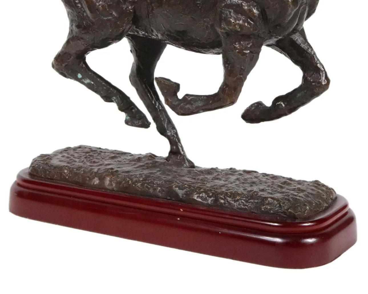Galloping Horse Bronze Sculpture In Good Condition For Sale In New York, NY