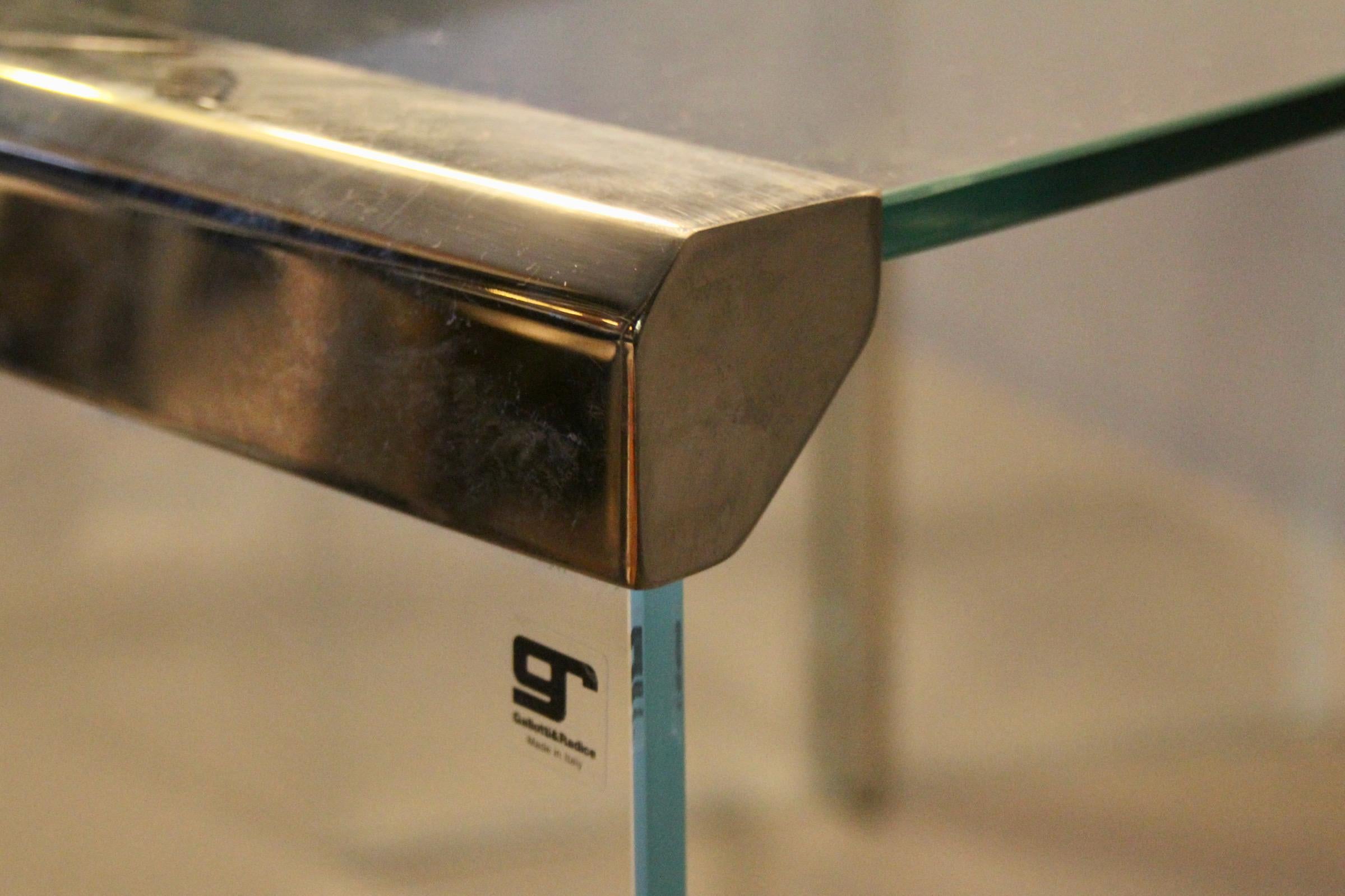 Gallotti & Radice Glasschreibtisch Präsident Italien 4 Artikel (Metall) im Angebot