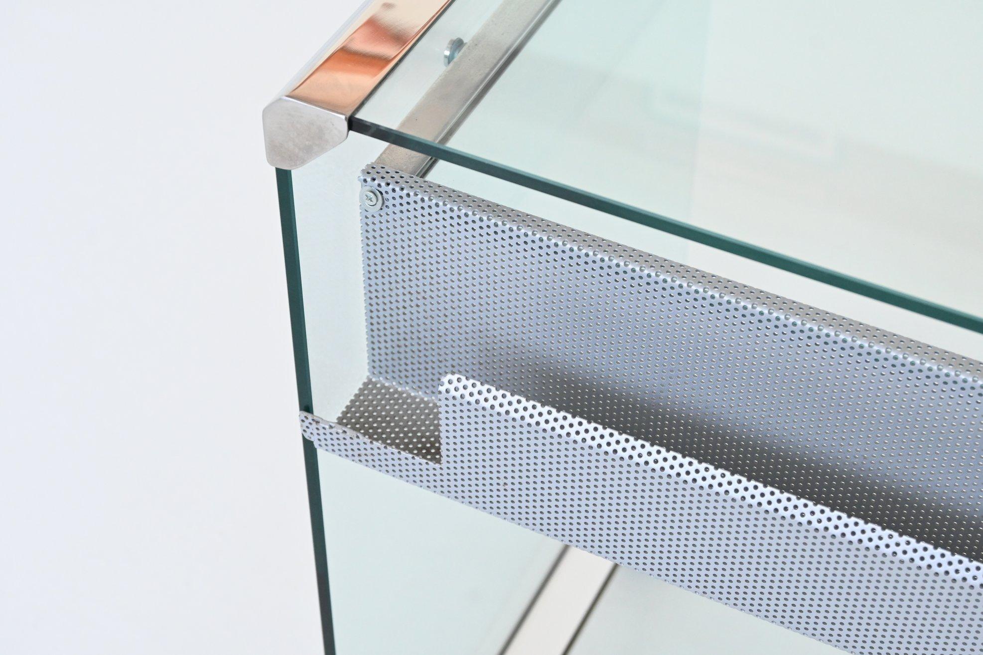 Gallotti and Radice versatile glass writing desk Italy 1970 9