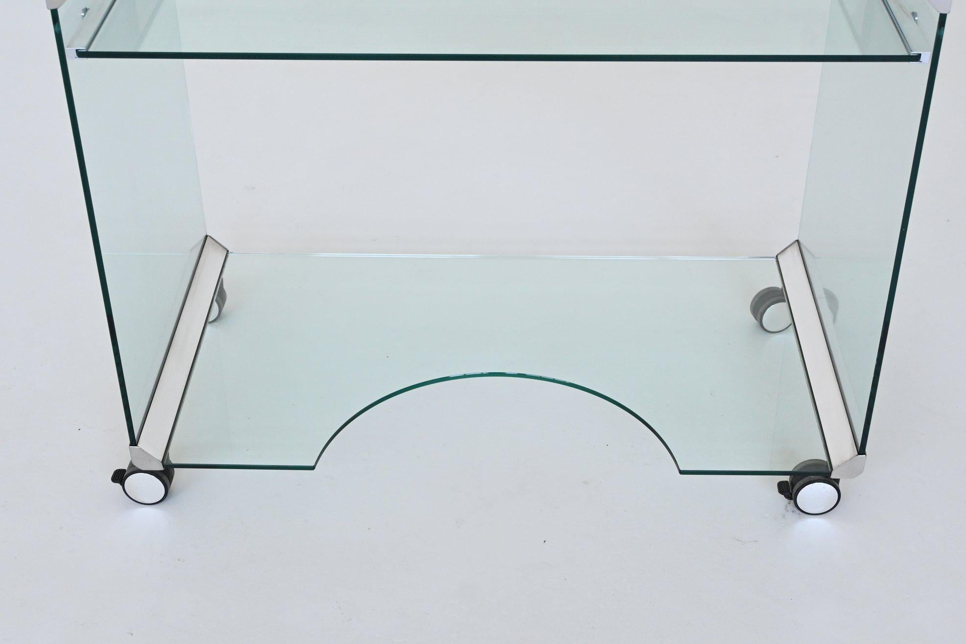 Gallotti and Radice versatile glass writing desk Italy 1970 In Good Condition In Etten-Leur, NL