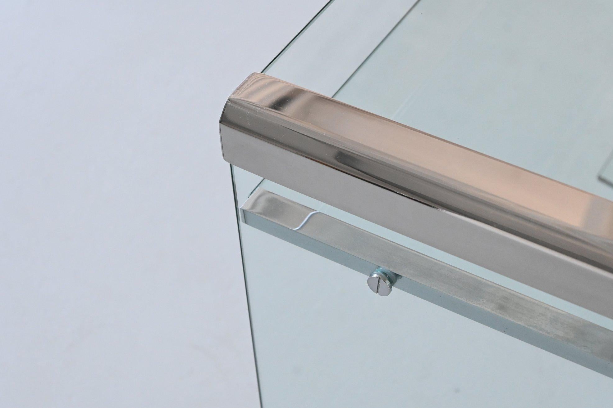 Gallotti and Radice versatile glass writing desk Italy 1970 1