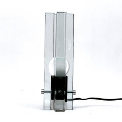 Gallotti e Radice, Vintage glass table lamp from 70s