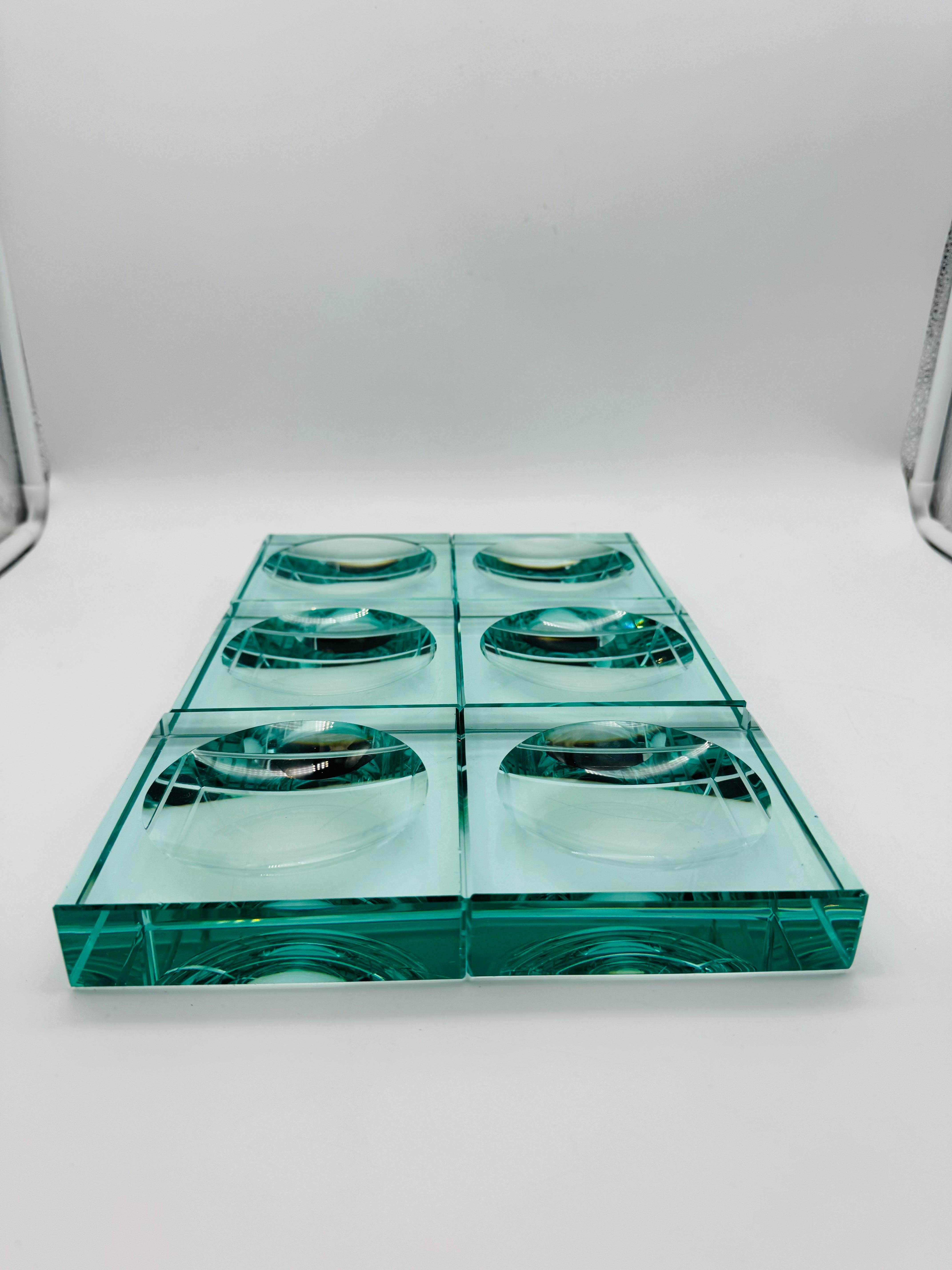 Gallotti & Radice 6x posacenere a ciotola verde smeraldo Italia 1970 in vendita 5