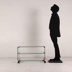 Gallotti & Radice 'George 1' Service Trolley Glass, Italy, 70s-80s