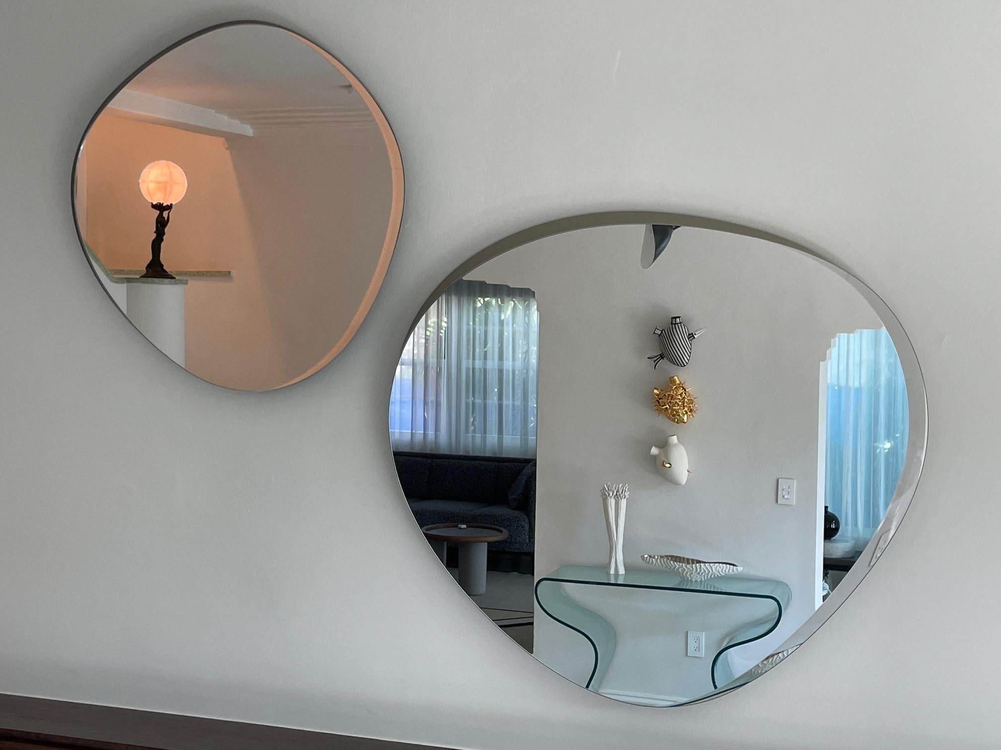 Italian Gallotti & Radice Set of Two Zeiss Mirrors Designed by Luca Nichetto in STOCK