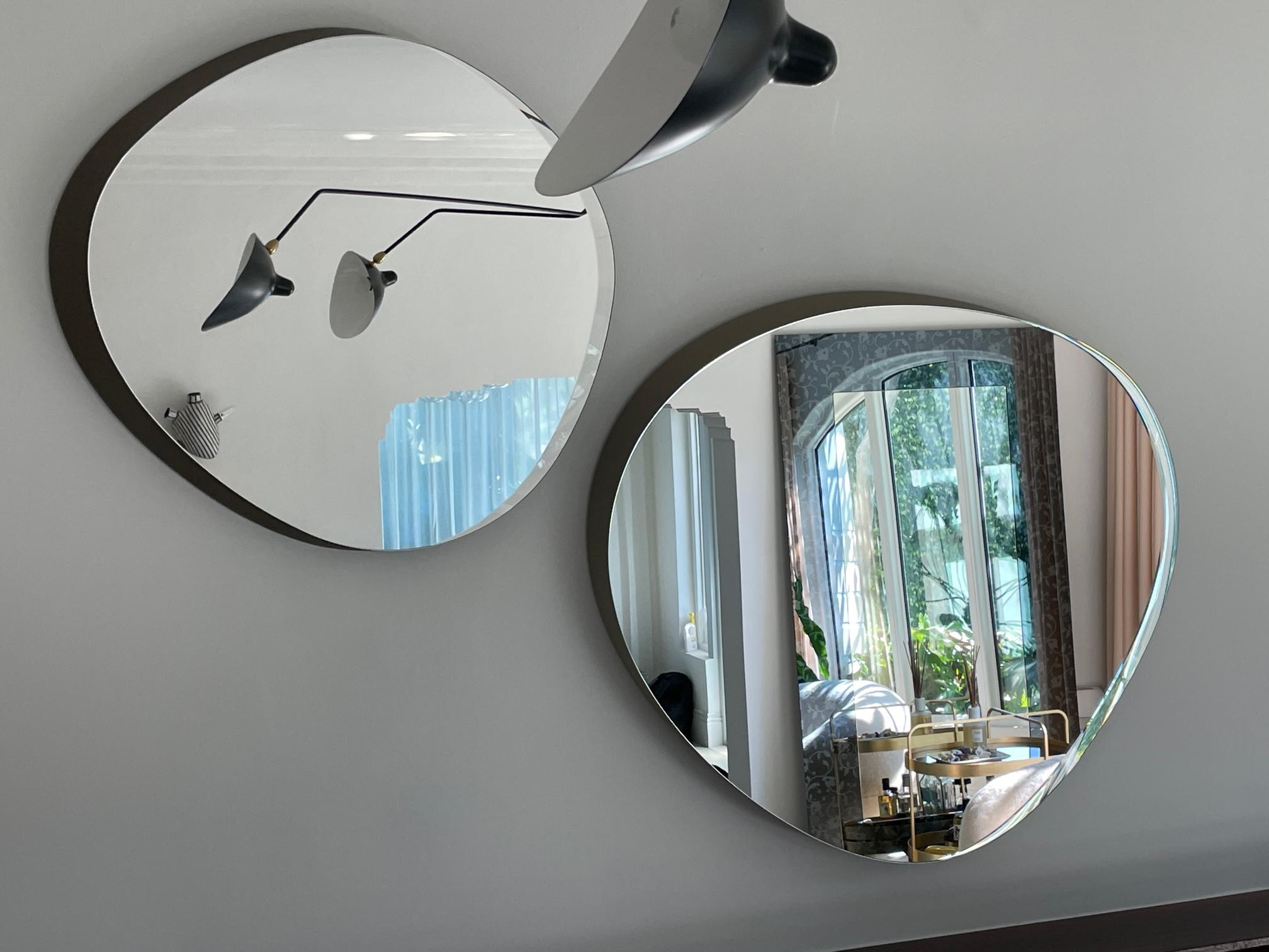 Gallotti & Radice Set of Two Zeiss Mirrors Designed by Luca Nichetto in STOCK In Excellent Condition In New York, NY