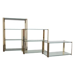 Gallotti & Radice Tris Di Vetrinette Mensole Hollywood Regency Design anni '70