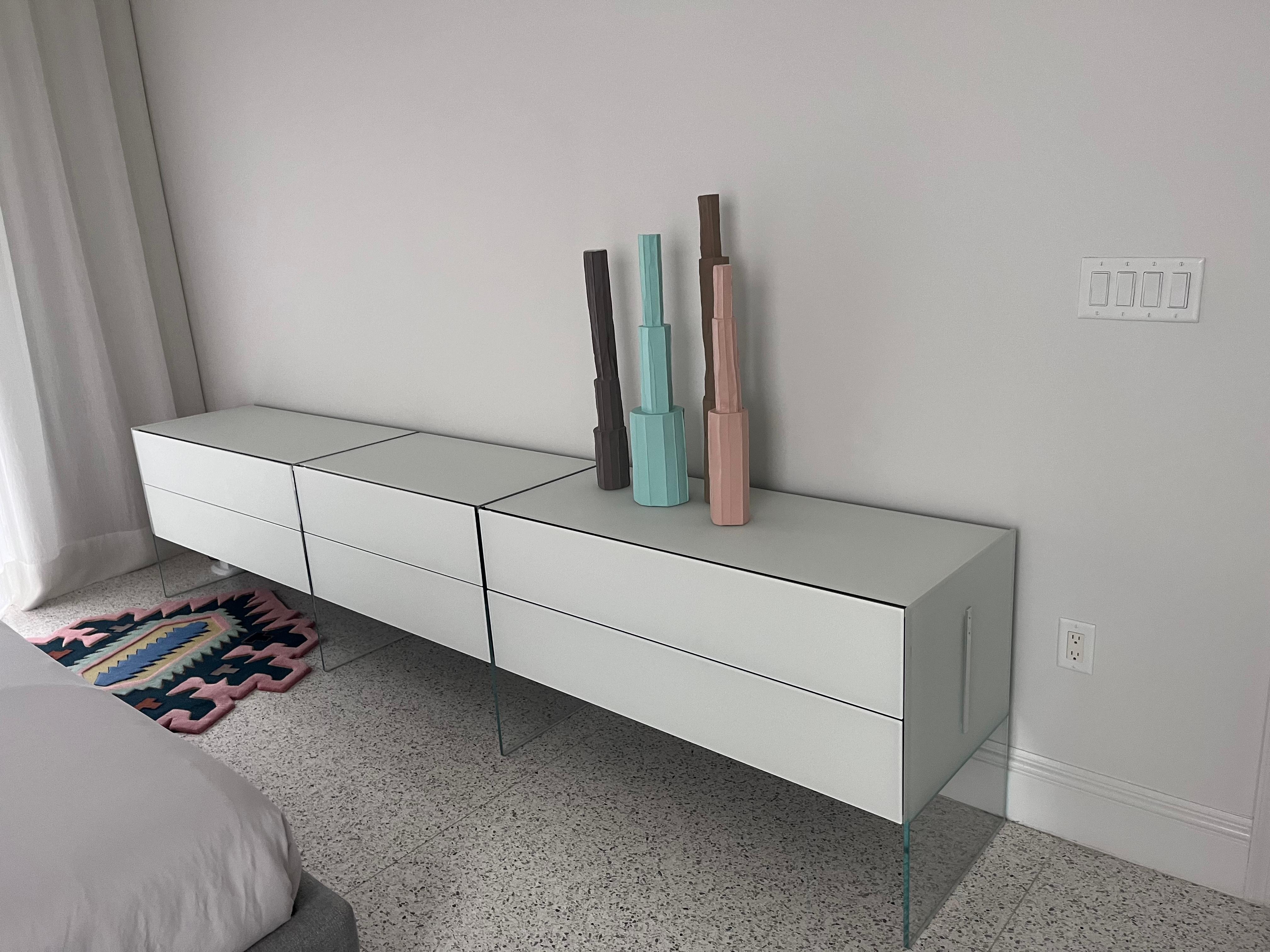 Italian Gallotti & Radice White Satin Glass Air Unit in STOCK