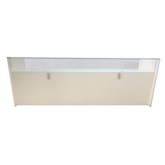 Gallotti White Satin Glass Air Reception Desk