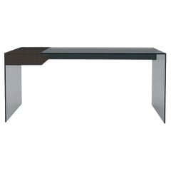 Gallotti&Radice Air Desk in Smoked Glass by Pinuccio Borgonova Floor Sample