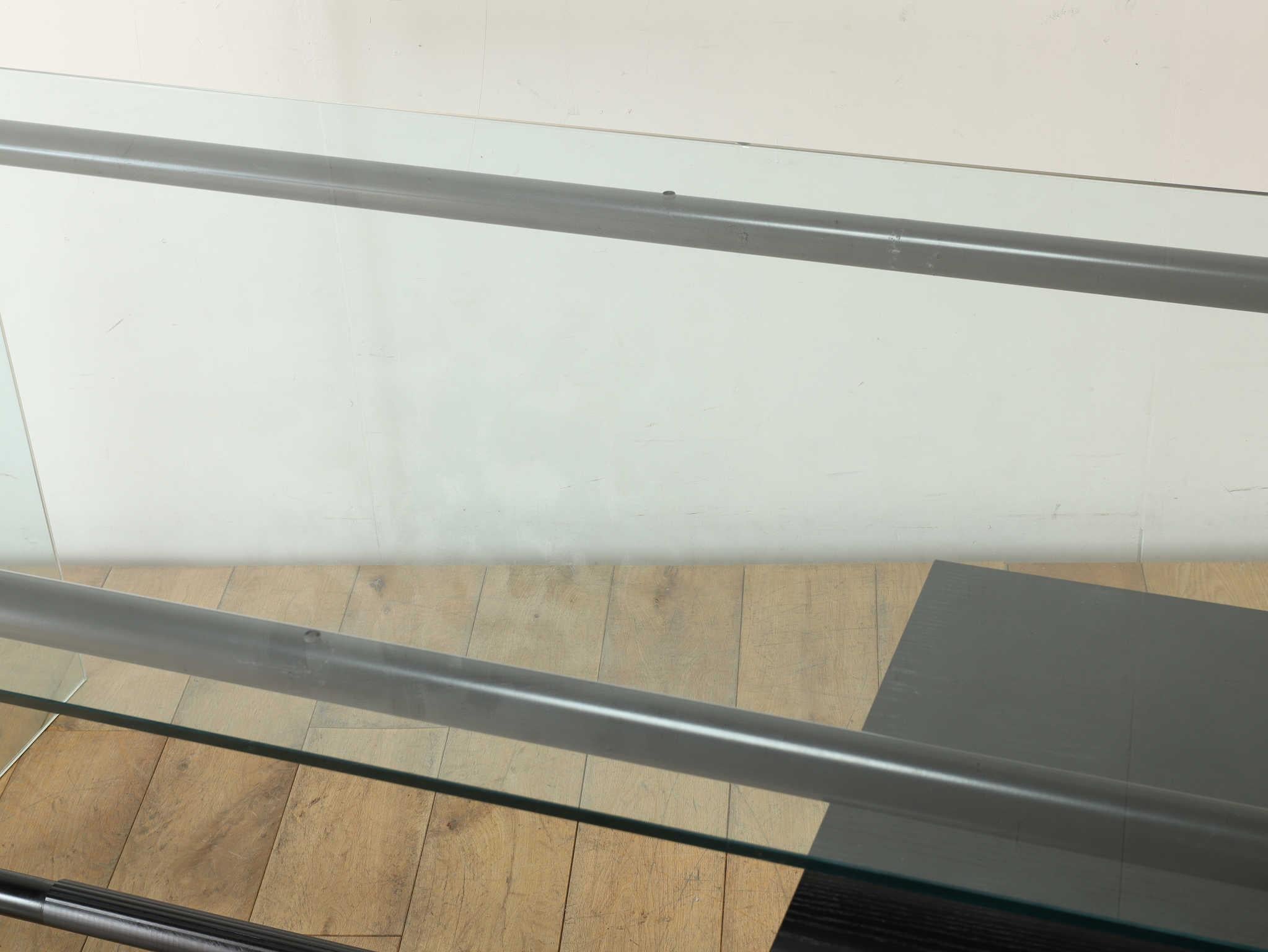 Gallotti&Radice Glasschreibtisch 1970er Jahre im Angebot 4