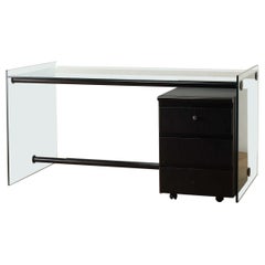 Escritorio de cristal Gallotti&Radice Años 70