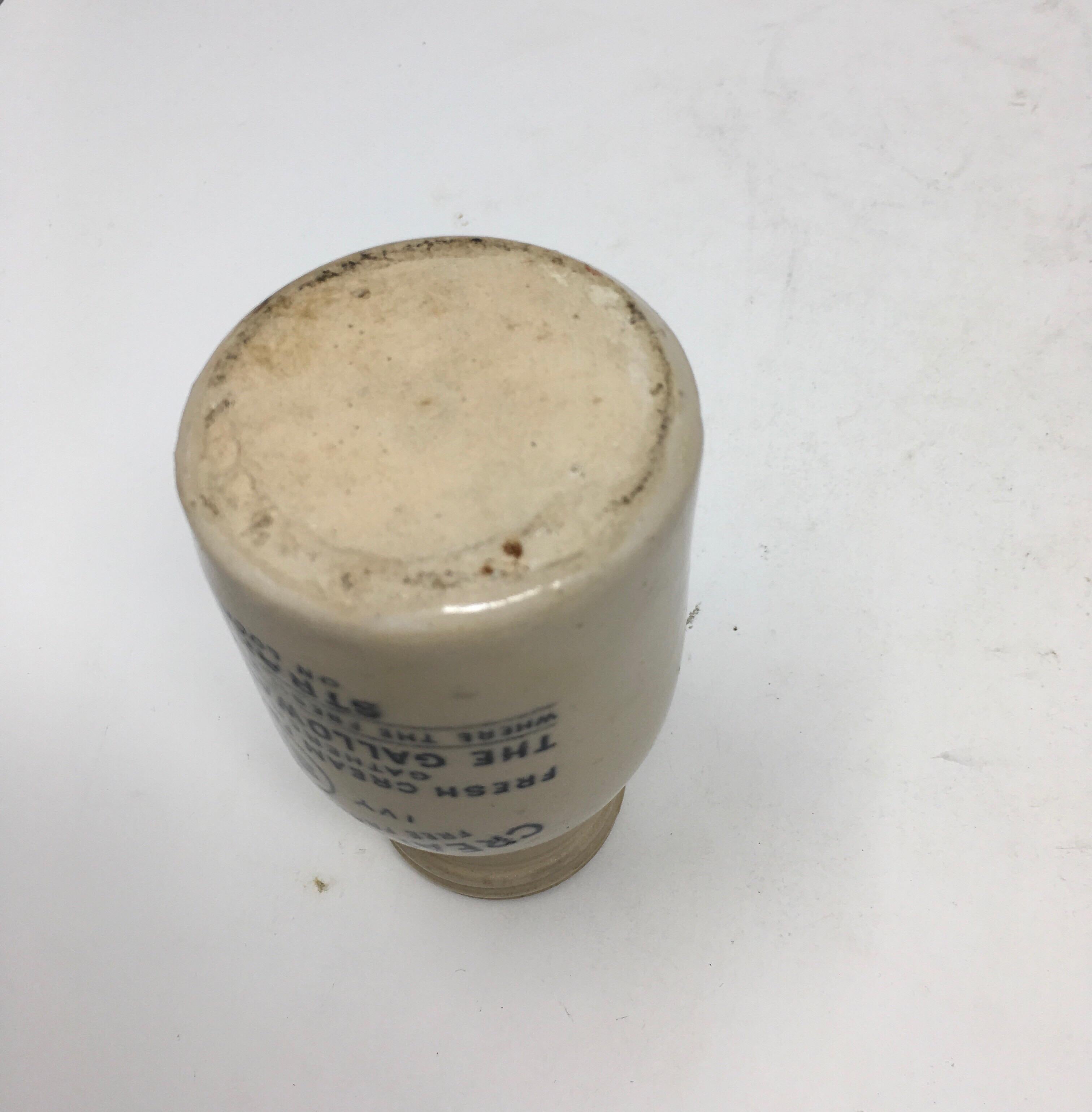 Victorian Galloway Preserved Cream Jar